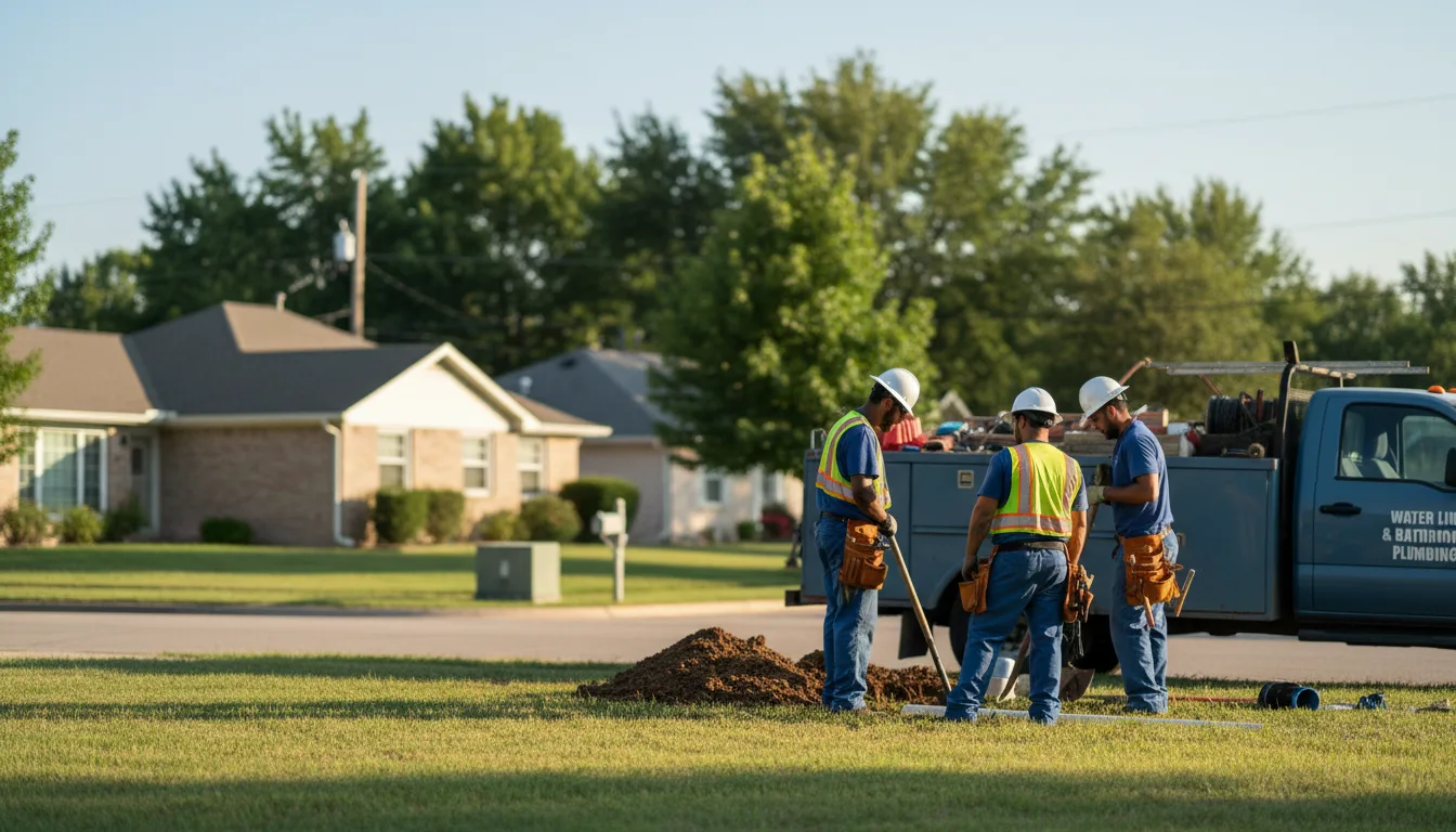 Residential water line and bathroom plumbing service in Plantsville, CT